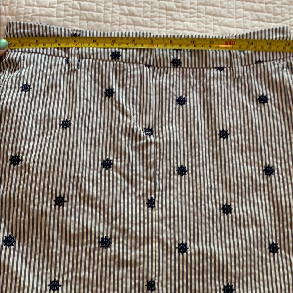 BRITISH KHAKI Pinstriped-Embroidered Women's Skirt - Picture 6 of 10